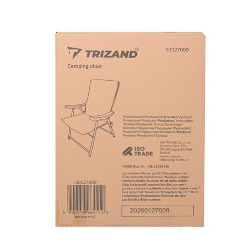 Стілець туристичний складний Trizand 27609 27609 фото