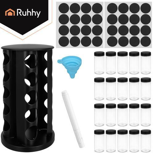 Набір баночок для спецій 20 шт.  обертовий органайзер Ruhhy 27704 27704 фото