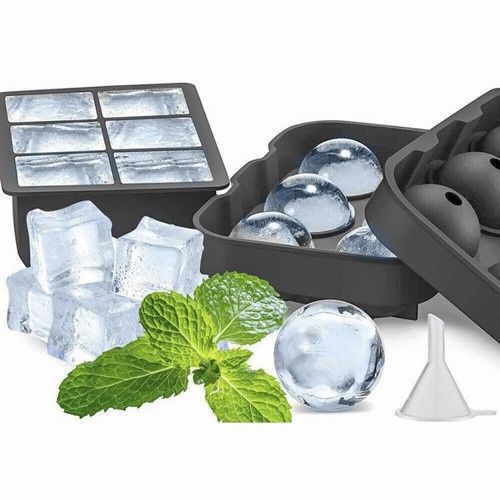 Силіконова форма для льоду 2в1 - кубики + кульки Ruhhy 21270 21270 фото