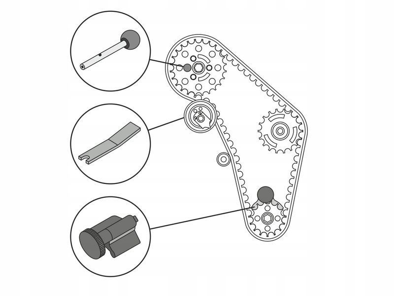Пристрій для фіксації ГРМ 1.2, 1.4, 1.9 VW/AUDI Geko G02536 G02536 фото