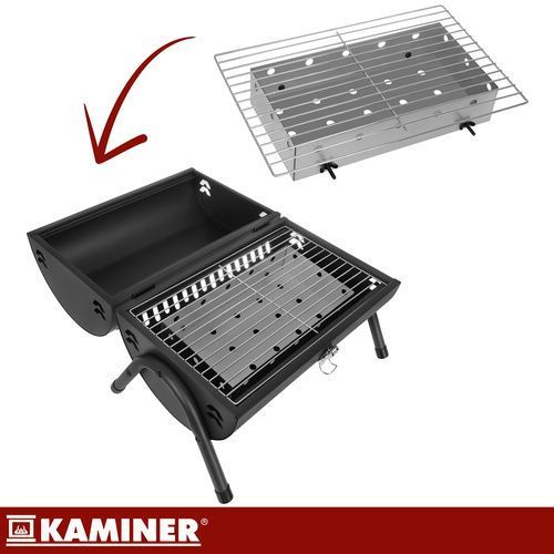 Туристичний вугільний гриль 38x30x40cm Kaminer 27322 27322 фото