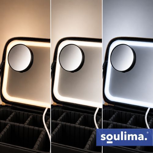 Косметичка-органайзер з LED дзеркалом Soulima 27236 27236 фото