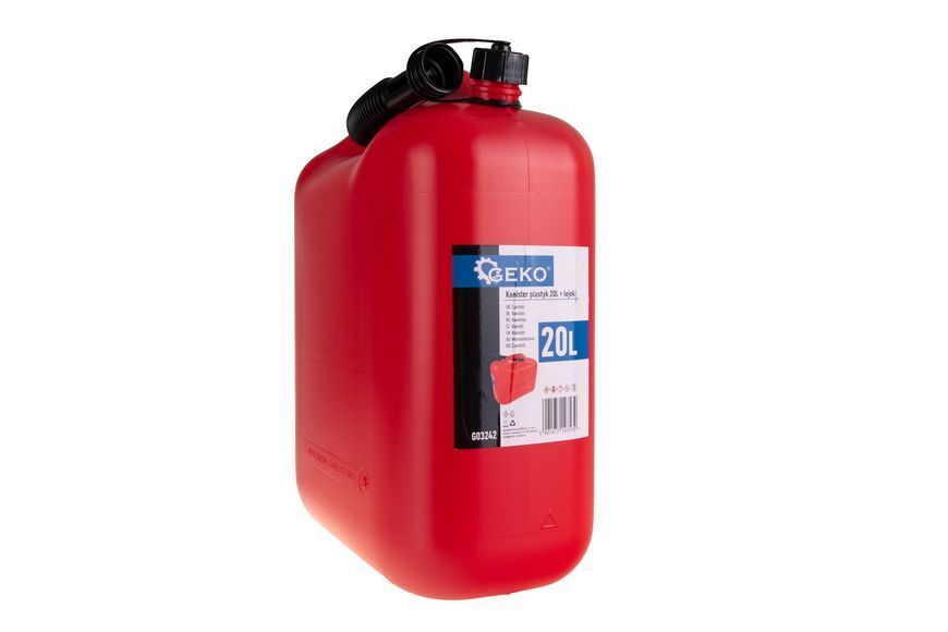 Каністра пластикова з лійкою 20л червона GEKO G03242 G03242 фото