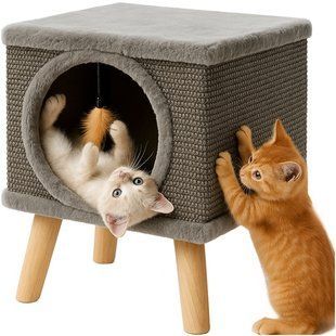Лежанка для кота &ndash; будиночок на ніжках Purlov 26215 26215 фото