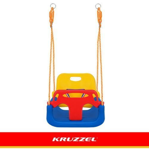 Дитяча гойдалка 3в1 жовто-синя Kruzzel 23552 23552 фото