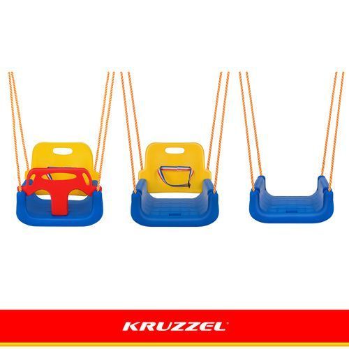 Дитяча гойдалка 3в1 жовто-синя Kruzzel 23552 23552 фото