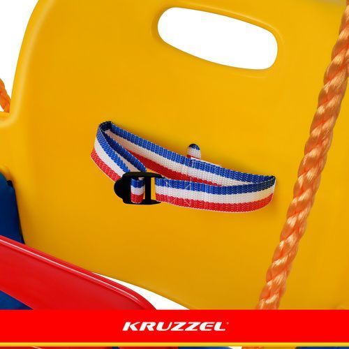 Дитяча гойдалка 3в1 жовто-синя Kruzzel 23552 23552 фото