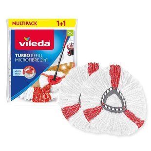Змінна насадка для швабри моп Vileda Turbo Microfibre 2in1, 2 насадки в комплекті 4033208 фото