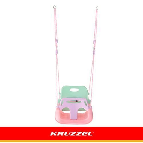 Дитяча гойдалка 3в1 рожево-бірюзова Kruzzel 27356 27356 фото