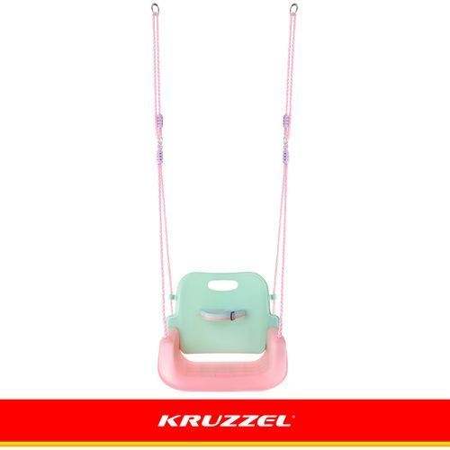 Дитяча гойдалка 3в1 рожево-бірюзова Kruzzel 27356 27356 фото