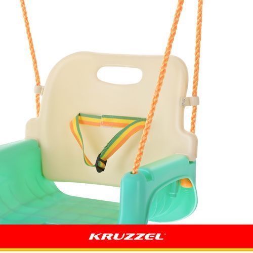 Дитяча гойдалка 3в1 кремово-бірюзова Kruzzel 27359 27359 фото