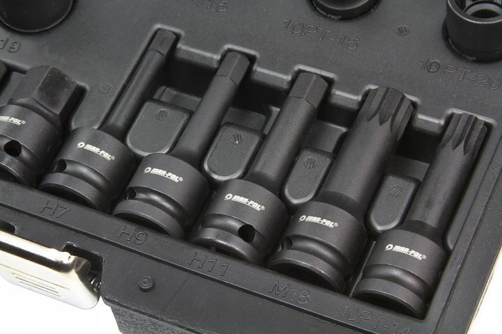 Набір головок для обслуговування гальмівних супортів Mar-Pol M58279 1/2" 16 шт. M58279 фото