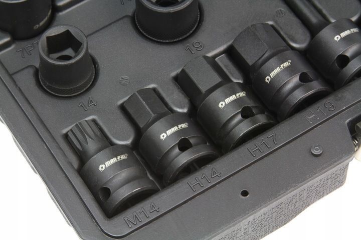 Набір головок для обслуговування гальмівних супортів Mar-Pol M58279 1/2" 16 шт. M58279 фото