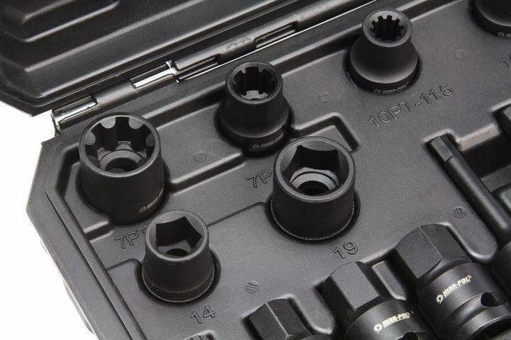 Набір головок для обслуговування гальмівних супортів Mar-Pol M58279 1/2" 16 шт. M58279 фото