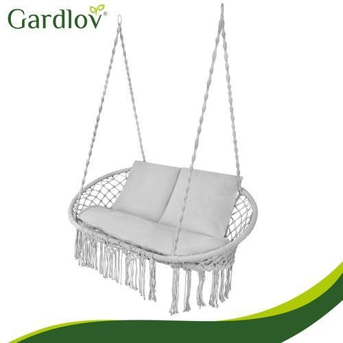 Підвісне крісло-гойдалка двомісна сіра Gardlov 27378 27378 фото