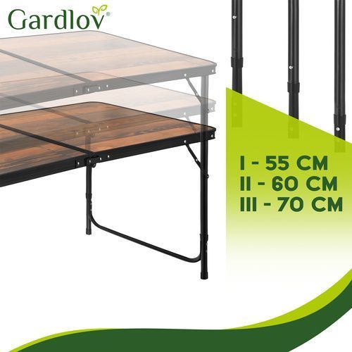 Складний туристичний стіл та 4 стільці Gardlov 27304 27304 фото