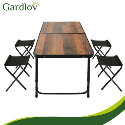Складний туристичний стіл та 4 стільці Gardlov 27304 27304 фото