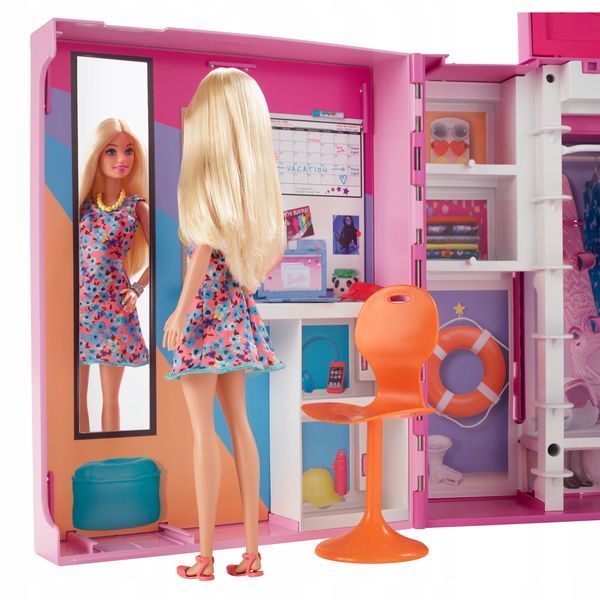 BARBIE ШАФА ДЛЯ ОДЯГУ + Одяг для ляльки Barbie HBV28 HBV28 фото