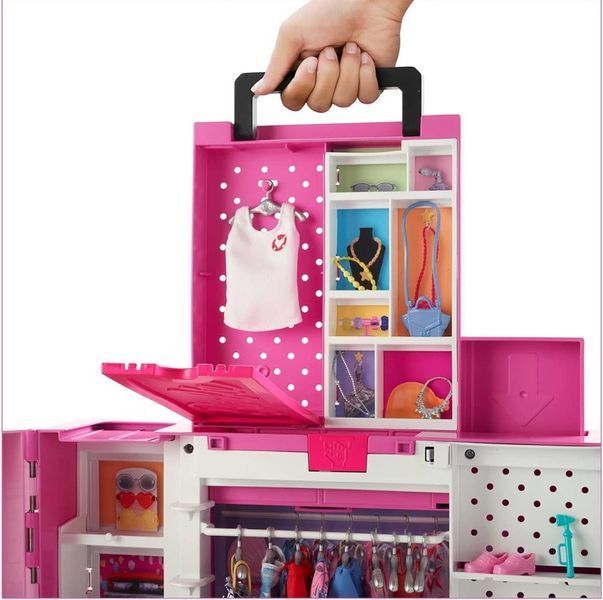 BARBIE ШАФА ДЛЯ ОДЯГУ + Одяг для ляльки Barbie HBV28 HBV28 фото
