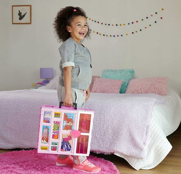 BARBIE ШАФА ДЛЯ ОДЯГУ + Одяг для ляльки Barbie HBV28 HBV28 фото