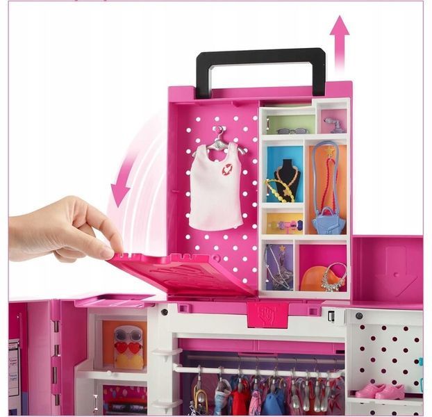 BARBIE ШАФА ДЛЯ ОДЯГУ + Одяг для ляльки Barbie HBV28 HBV28 фото