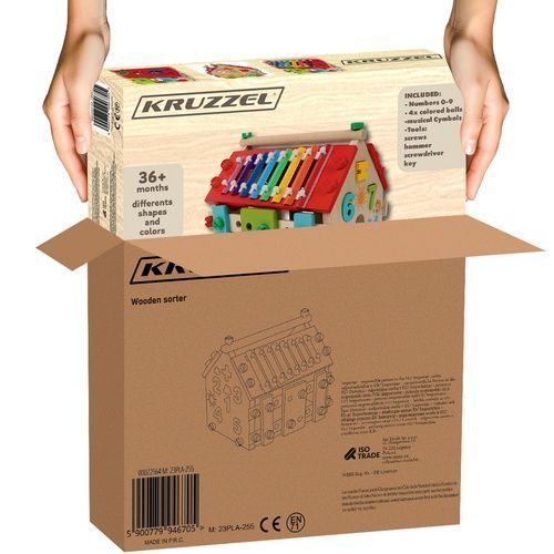 ДЕРЕВ&rsquo;ЯНИЙ НАВЧАЛЬНИЙ БУДИНОЧОК-СОРТЕР Kruzzel 22564 22564 фото