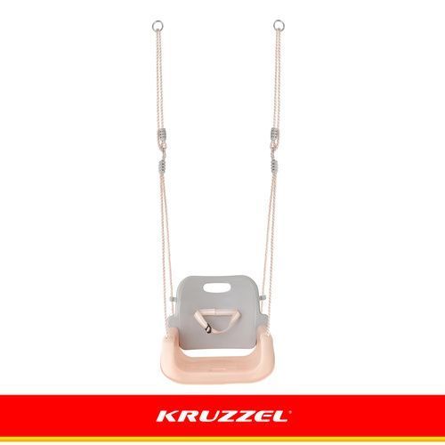 Дитяча гойдалка 3в1 сіро-бежева Kruzzel 27357 27357 фото