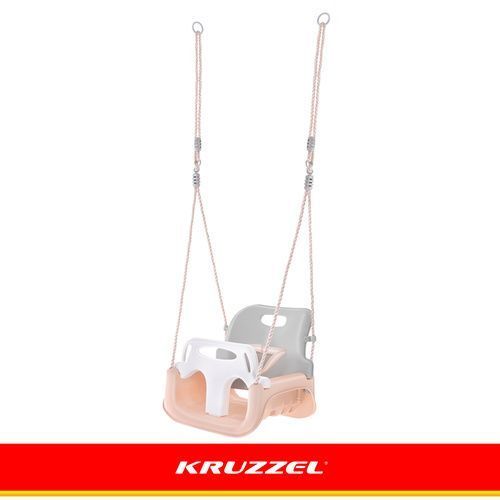 Дитяча гойдалка 3в1 сіро-бежева Kruzzel 27357 27357 фото