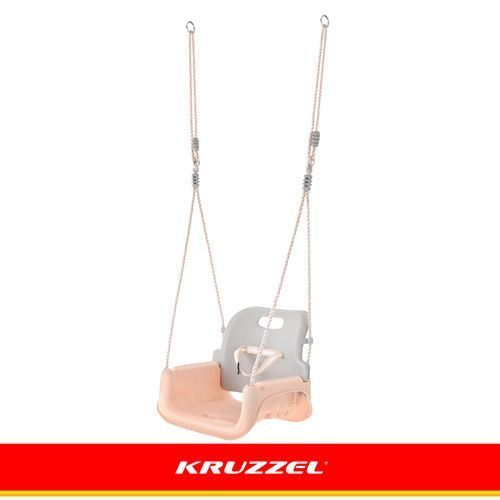 Дитяча гойдалка 3в1 сіро-бежева Kruzzel 27357 27357 фото