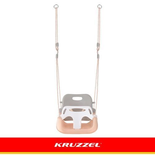 Дитяча гойдалка 3в1 сіро-бежева Kruzzel 27357 27357 фото